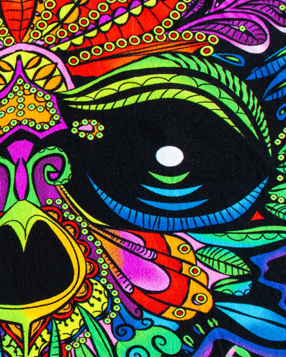 SERVIETTE DE PLAGE EN MICROFIBRE CRÂNE NOIR - DOUBLE 2/3