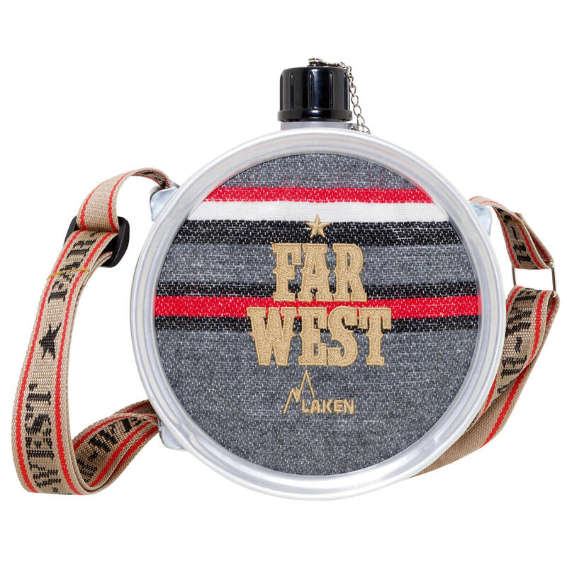 CANTIMPLORA CLÁSICA ALUMINIO FUNDA FIELTRO FAR WEST TAPÓN PLÁSTICO LAKEN 1,5 L