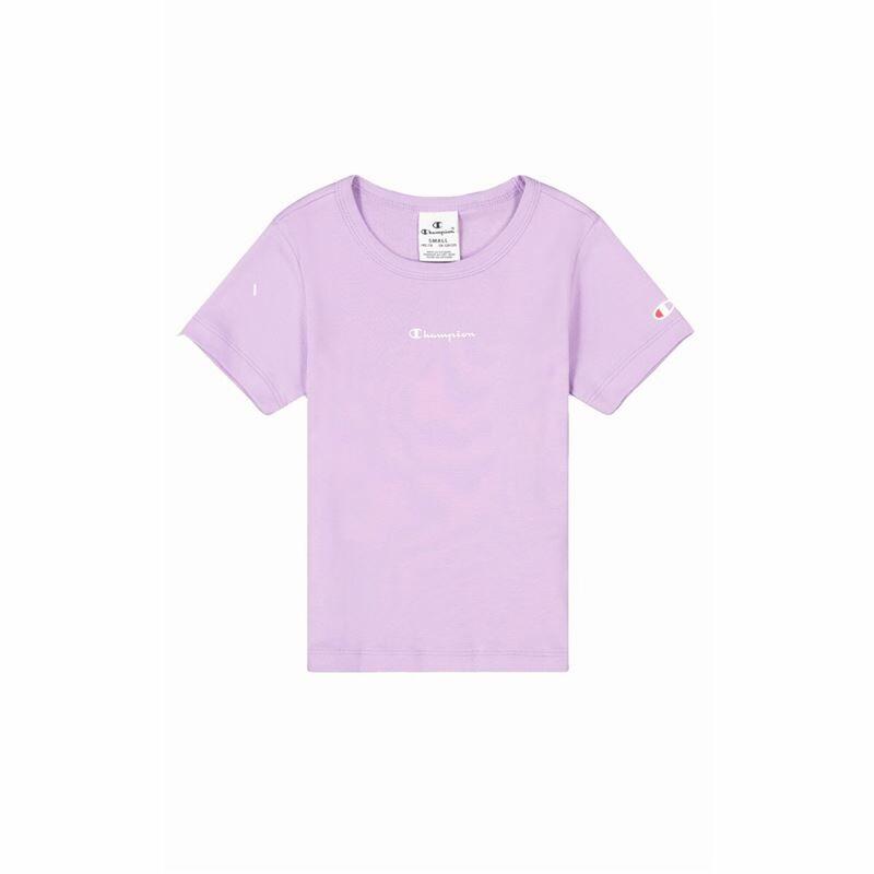 Camiseta de Manga Corta Infantil Champion Crewneck Lavanda