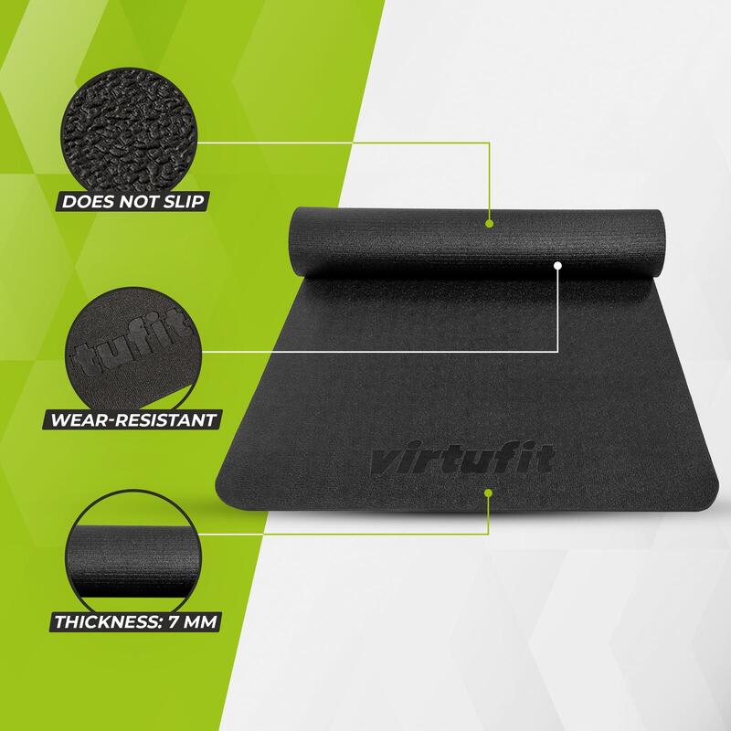 Lot De 2 Tapis De Protection De Sol Pour Fitness - 28x70 Cm, épaisseur 6 Mm - Antidérapant, Absorbe Bruit Et Chocs - Pour Tapis Roulant, Vélo, Rameur - Poids Max 150 Kg