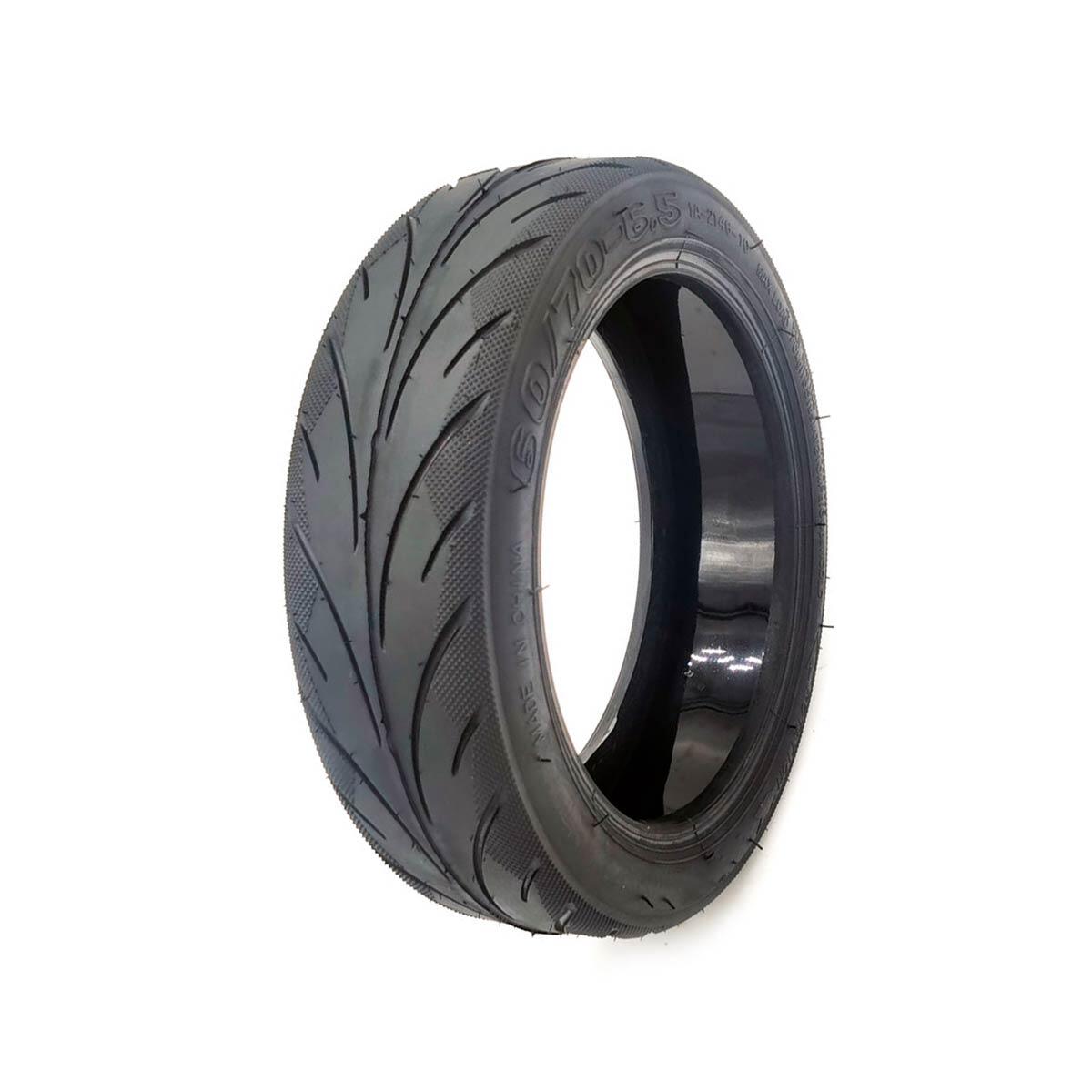 OMMVI Neumático Cubierta Tubeless 10x2,50-6.5 (60/70-6.5) Gel Negro para Patinete
