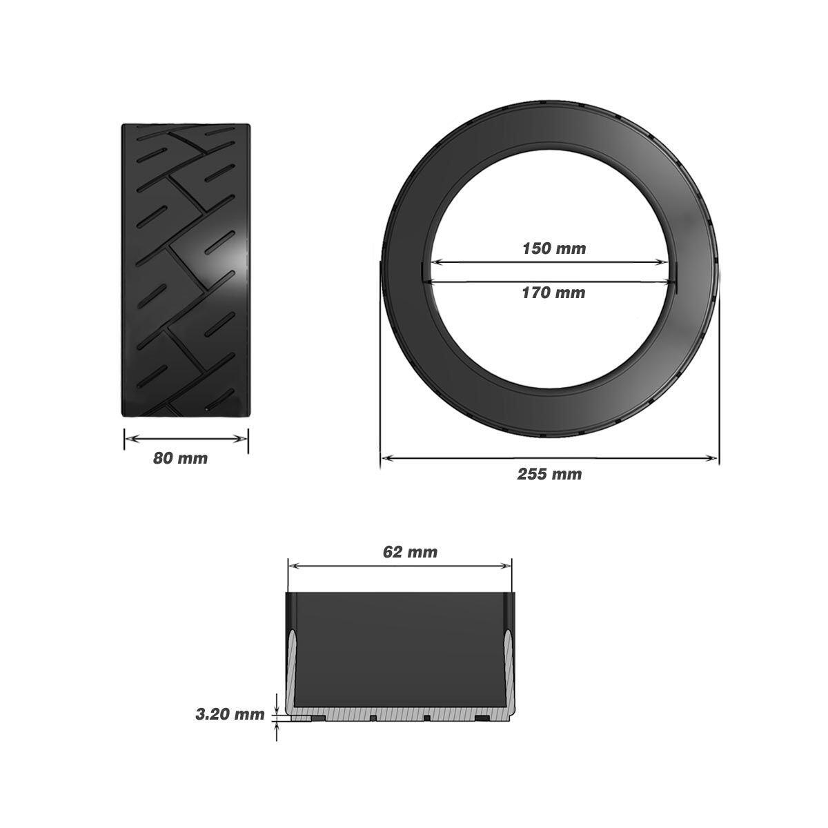 Neumático Tubeless 10x3-6 CityRoad compatible para Patinete Eléctrico 5/5