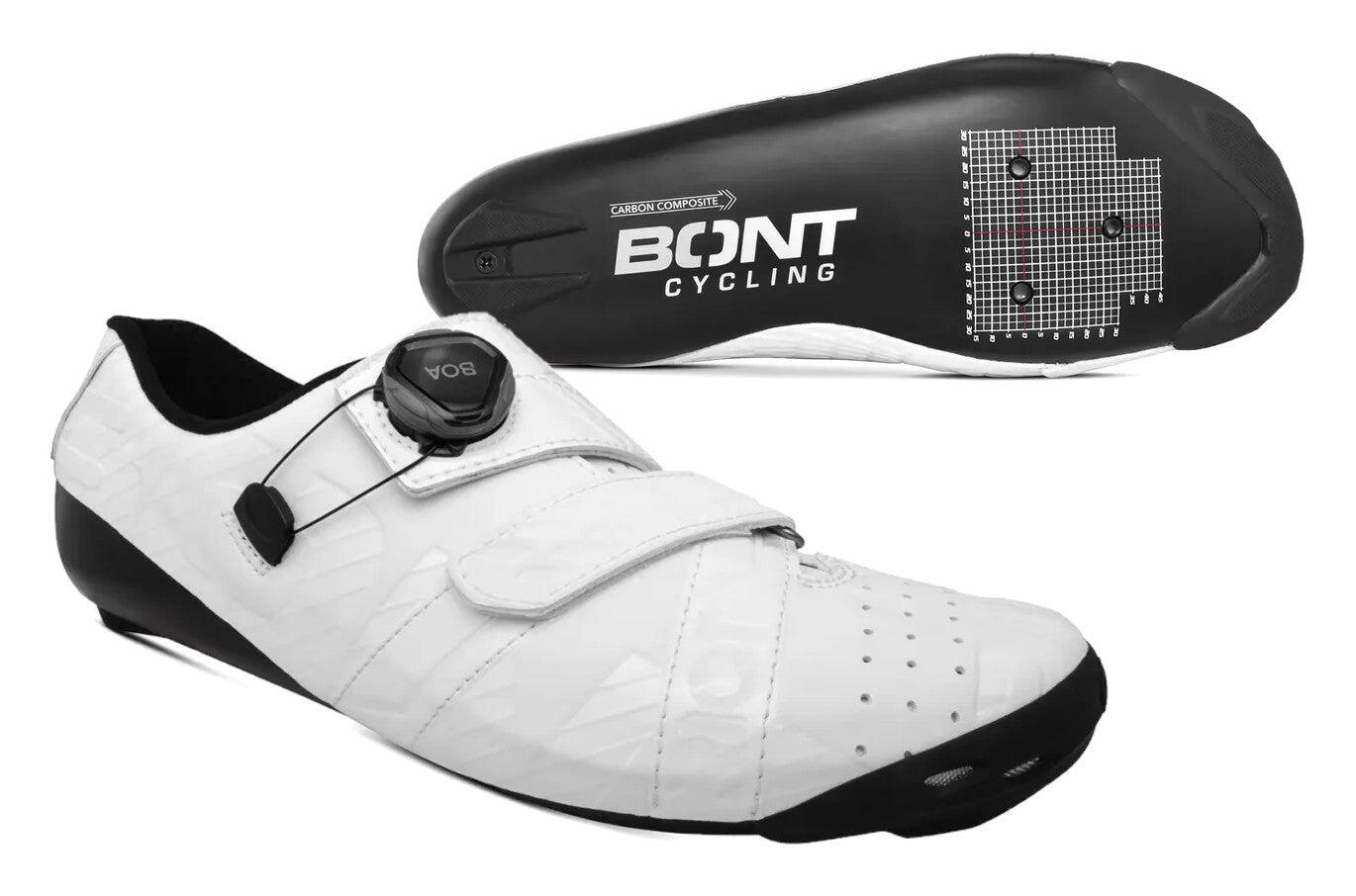 Bont Riot+ Carbon Road Shoe White/Gloss White - Wide