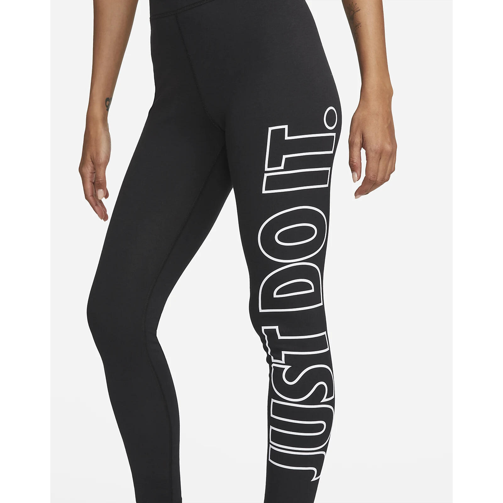 Ghette Nike Sportswear Classics Graphic High-Waisted, Nero, Donne 2/5