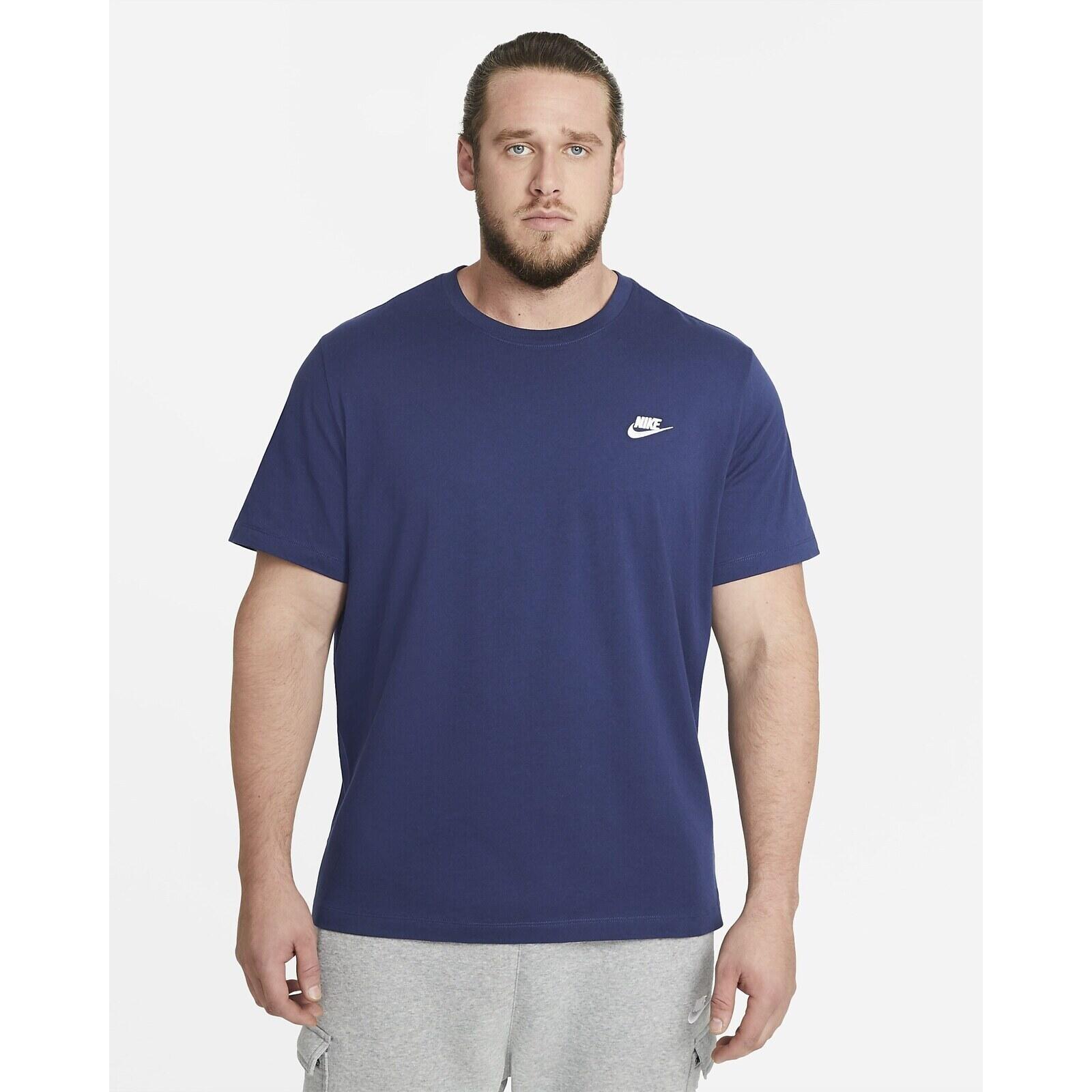 T-shirt Nike Club Tee, Bleu, Hommes 5/5
