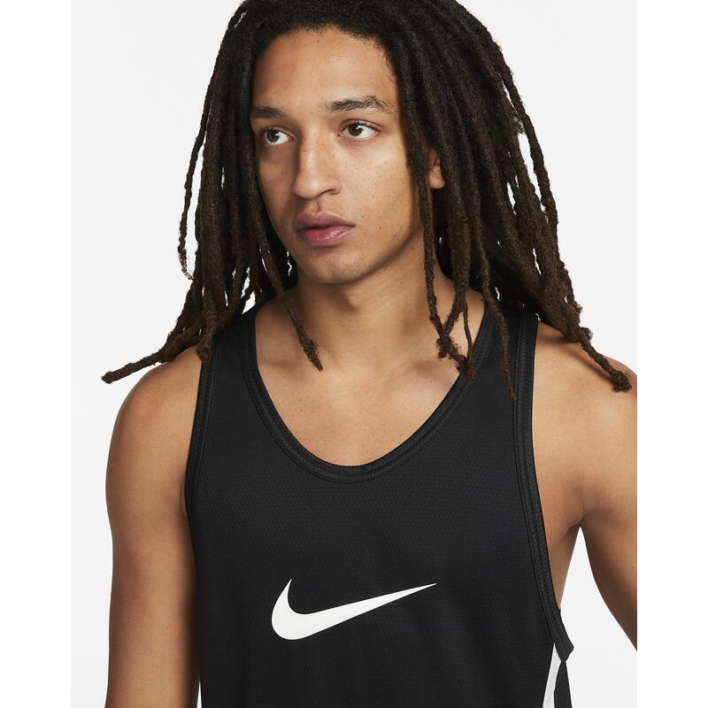 Maiou barbati Nike Dri-FIT Icon Basketball Jersey, Negru