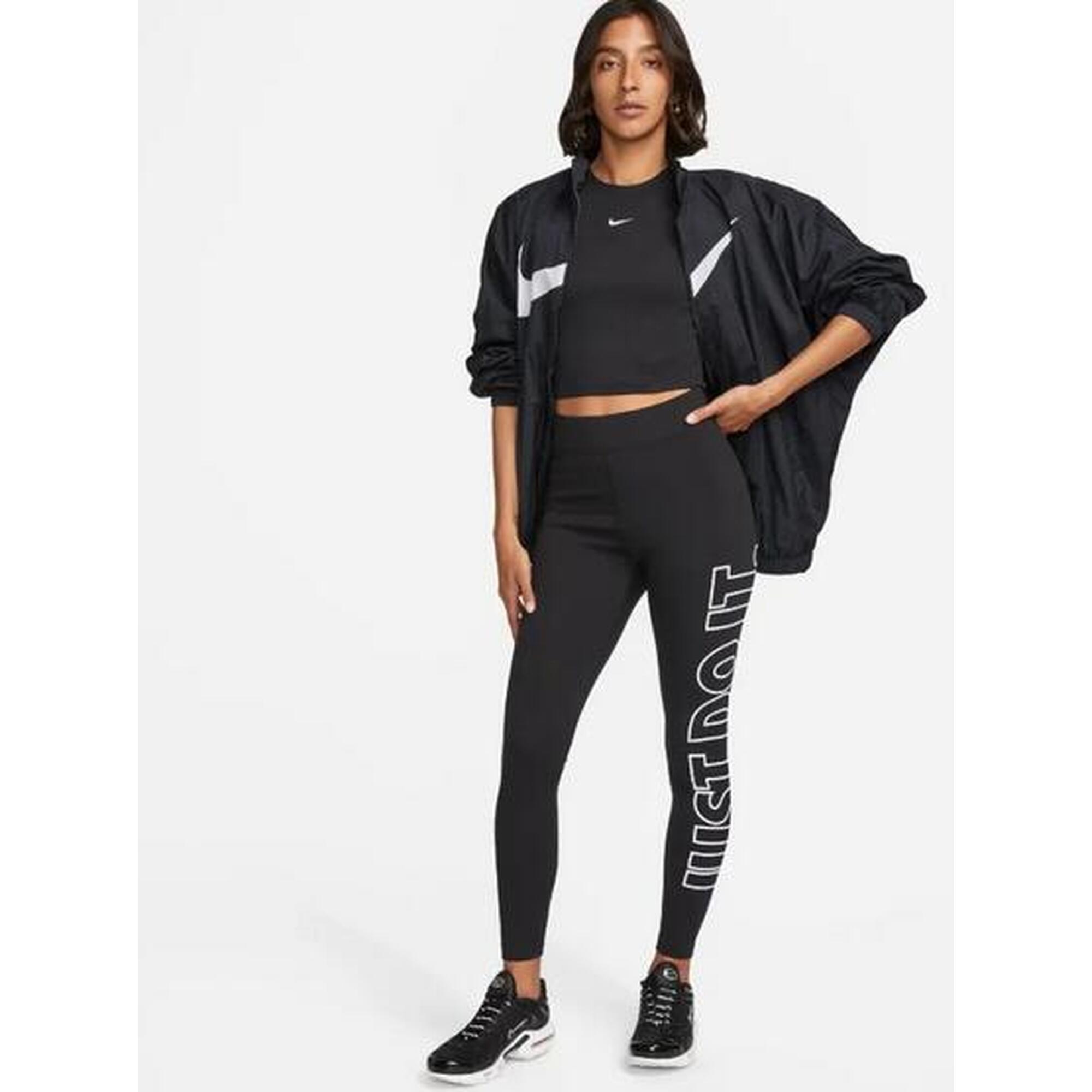 Leggings Nike Sportswear Classics Graphic High-Waisted, Zwart, Dames