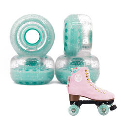 BTFL ROULEAUX de patin à roulettes (4 pcs) - 62 x 38 mm -80A- menthe transparent