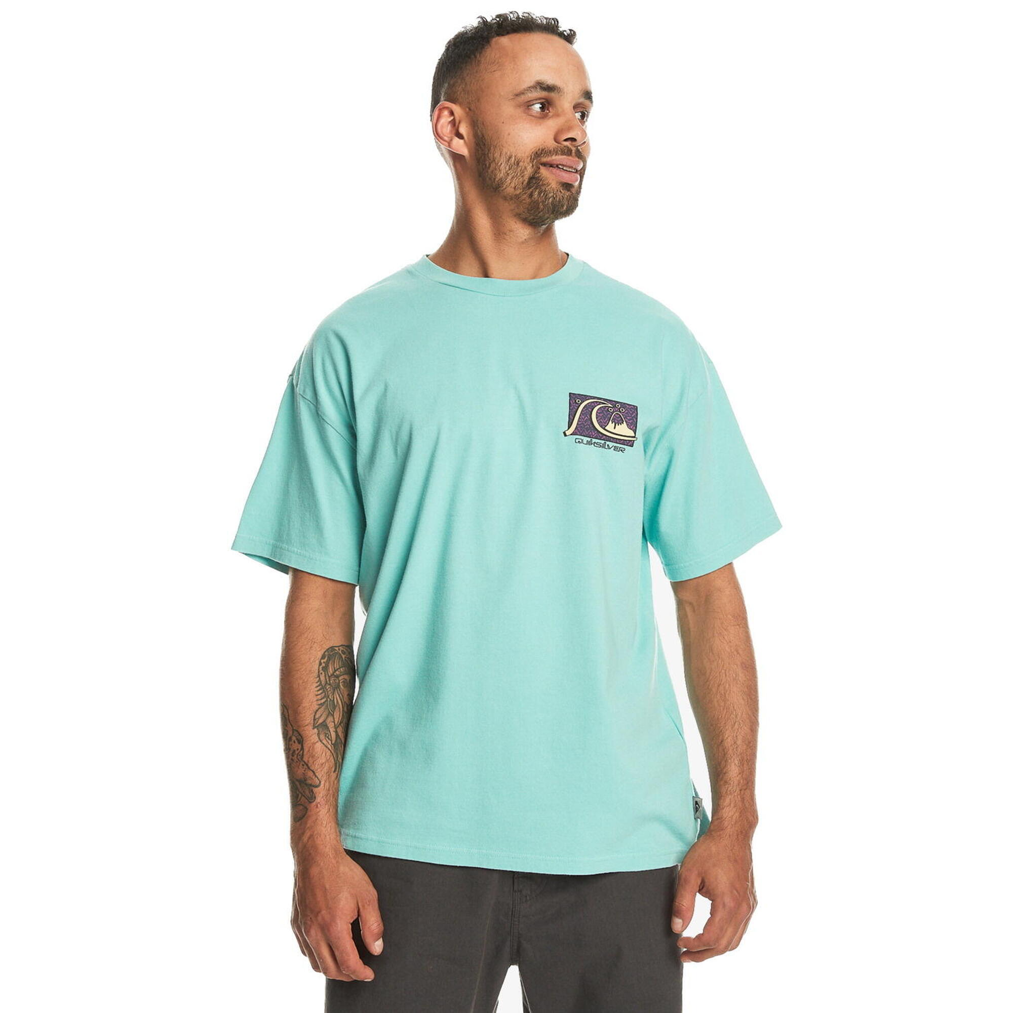 Quiksilver - T-shirt Quiksilver Modèle Eqyzt07652-bha0 Pour Homme - T-shirt Manches Courtes - Bleu - Decathlon