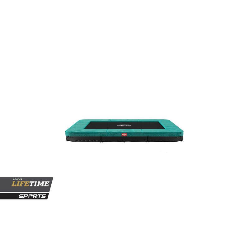 Trampoline rectangulaire Favorit InGround vert 280 cm