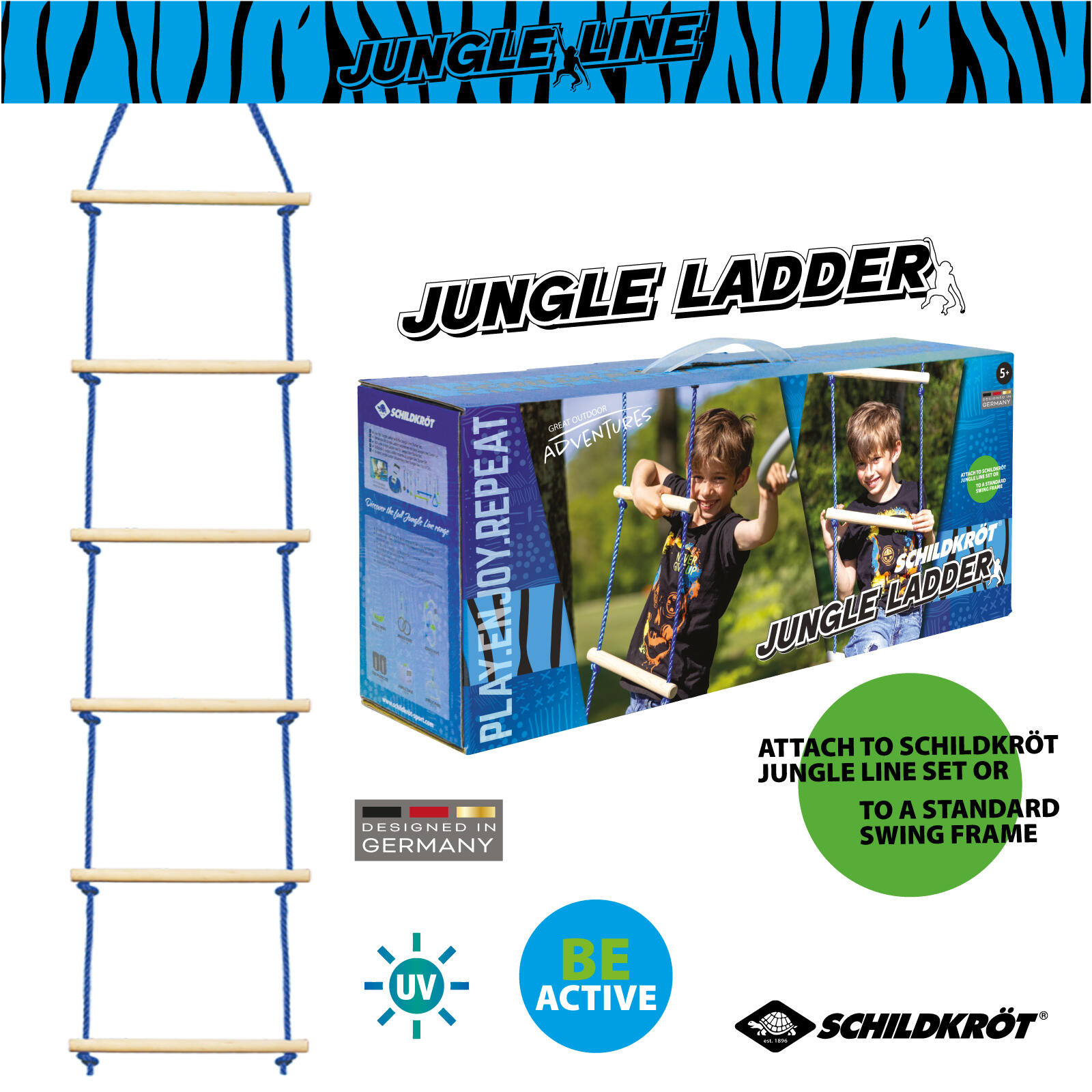 Jungle ladder" touwklimladder Schildkröt 2/5