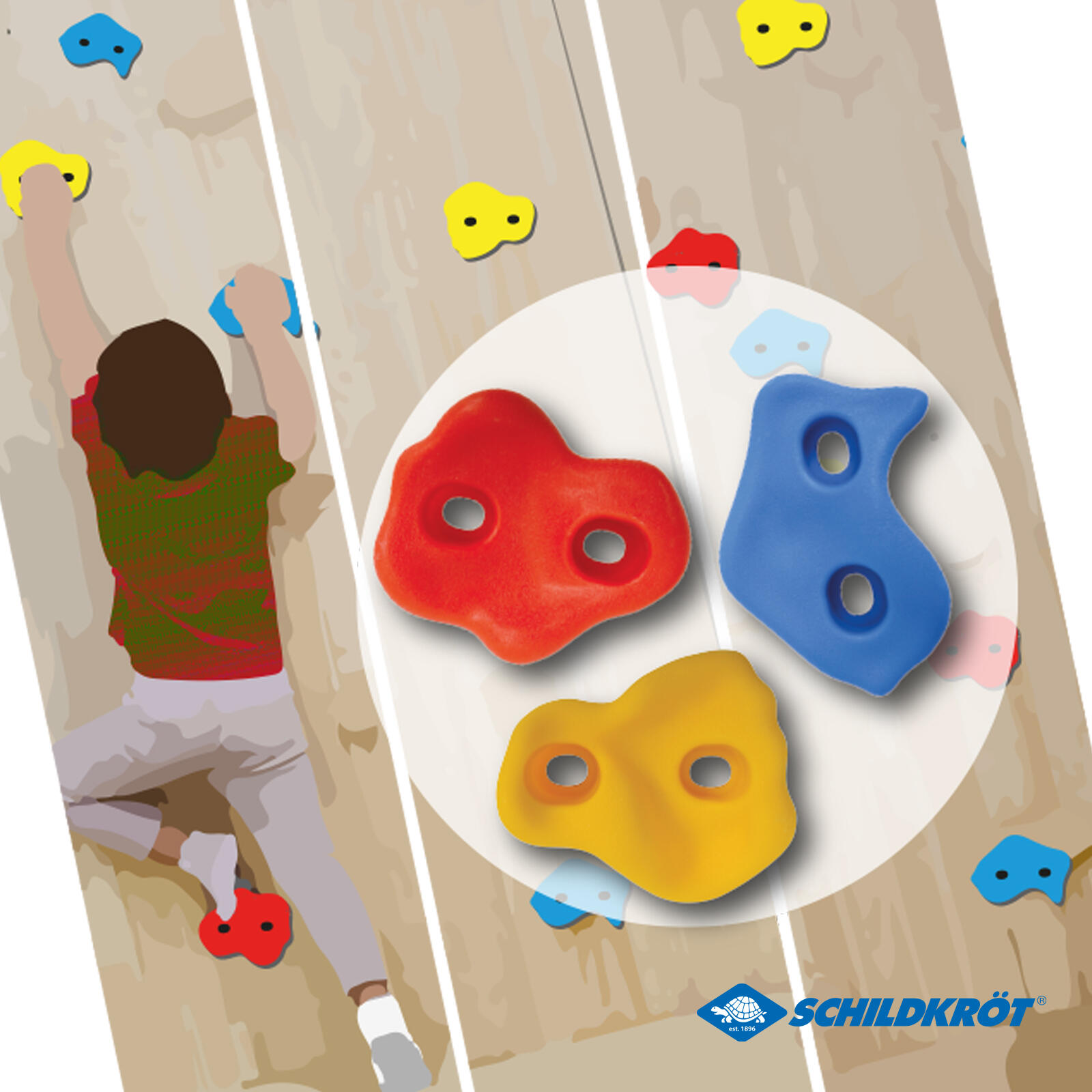 Schildkröt Kinder Klettergriffe-Set 4/4