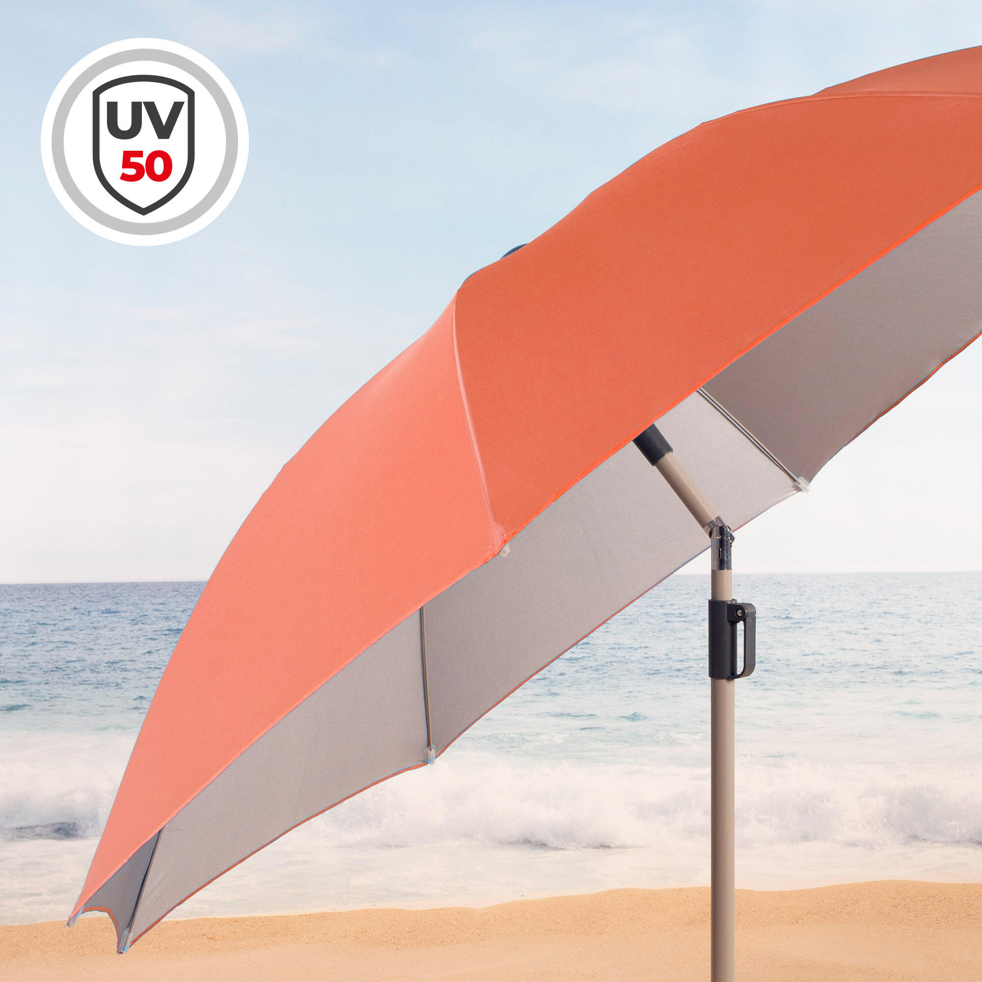 Aktive Grand parasol inclinable orange 220 cm UV50 3/7