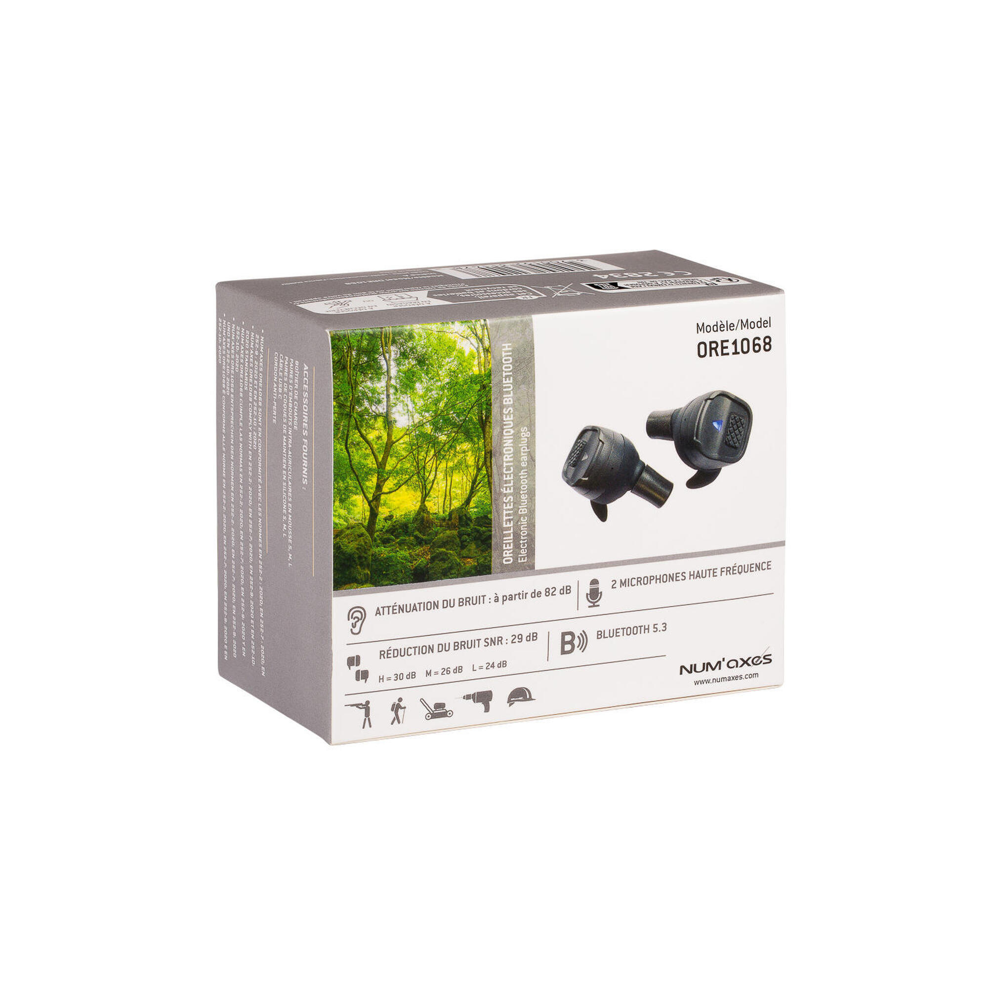 Num'axes - Oreillettes Antibruit Bluetooth Ore1068 - Ecouteurs - Noir - Decathlon