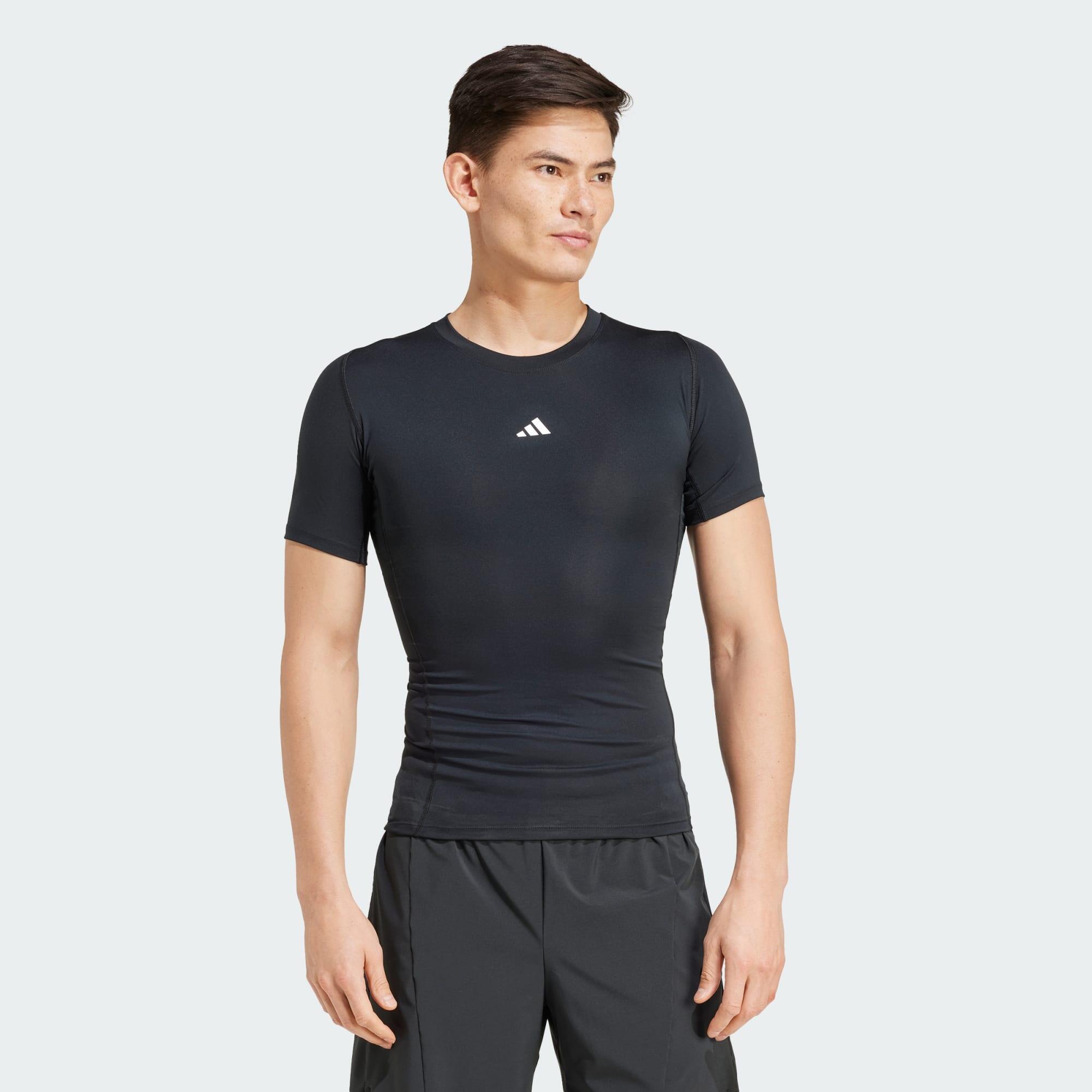Adidas - T-shirt De Training Compression Techfit - T-shirt Manches Courtes - Noir - 36 Xs - Decathlon