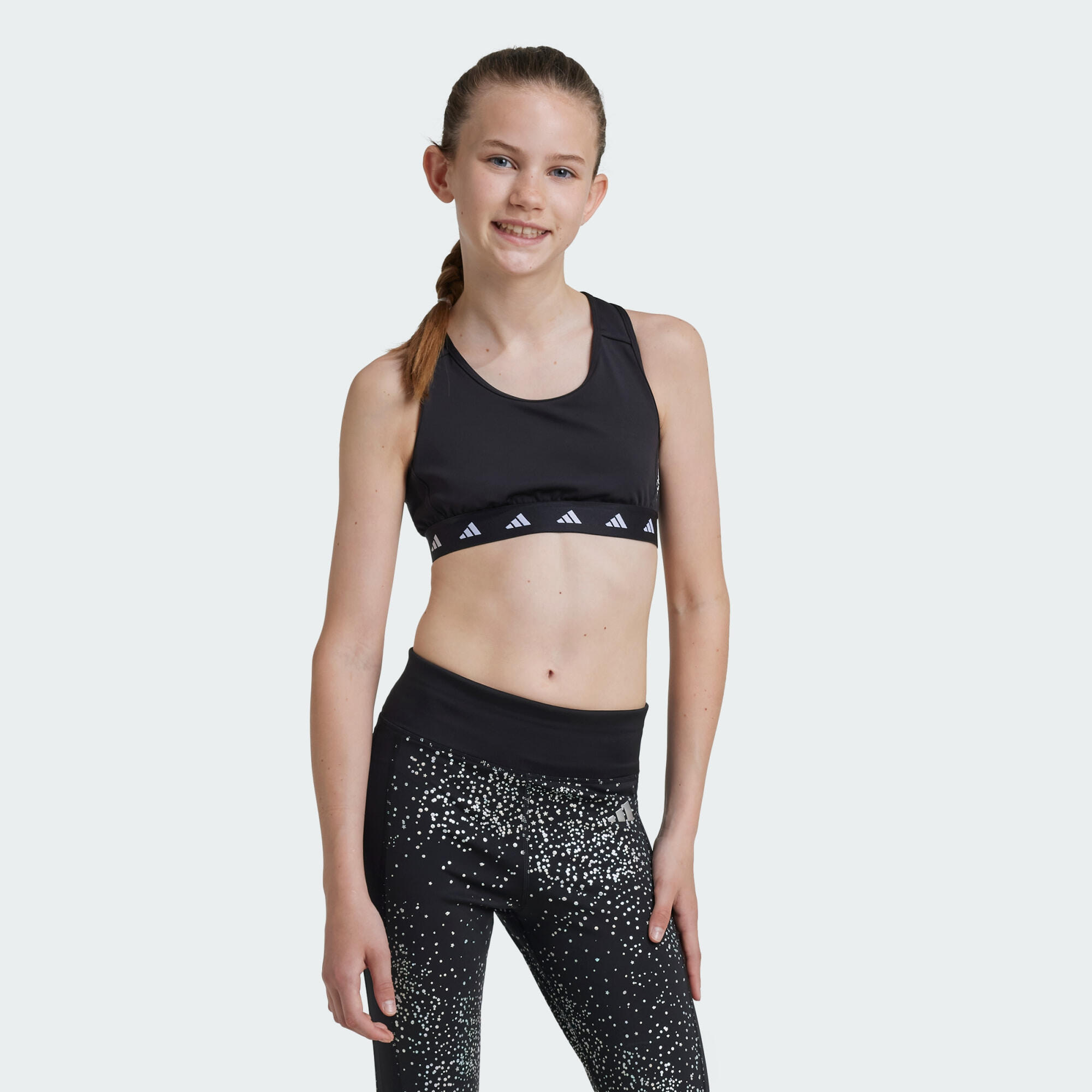 Adidas - Brassière Techfit Primelift React - Brassière - Blanc|gris|noir -  8 À 10 Ans - Decathlon