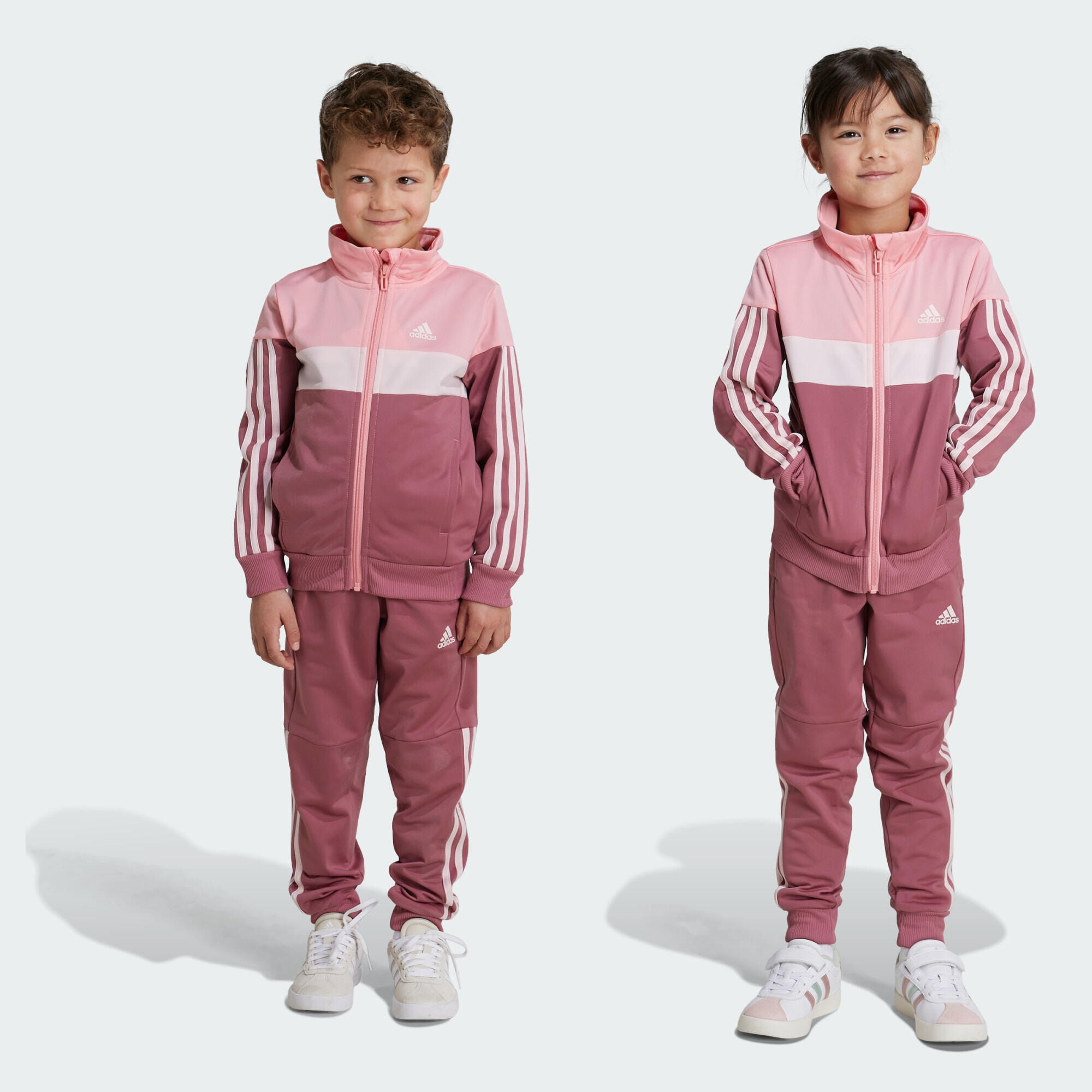 Tiberio 3-stripes Colorblock kids' glitter tracksuit