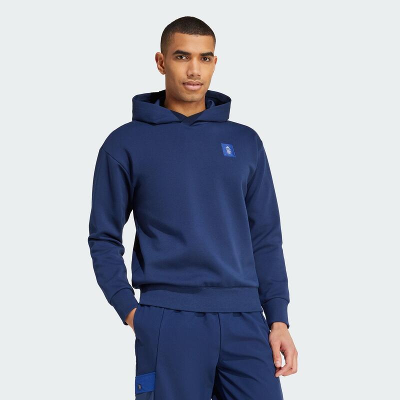 Sweat-shirt à capuche maille double Manchester United Seasonal