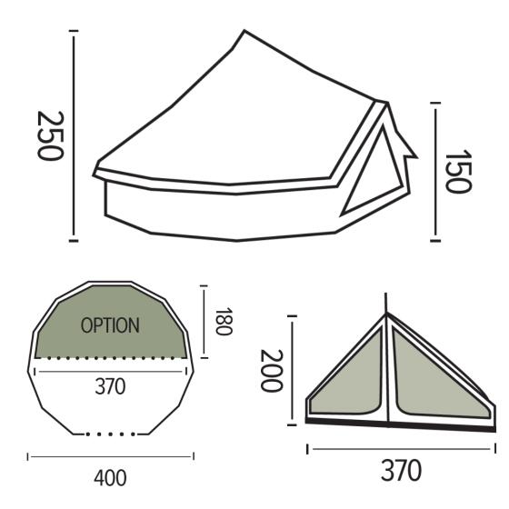 Chambre intérieure pour tente tipi GOBI 8 2/2