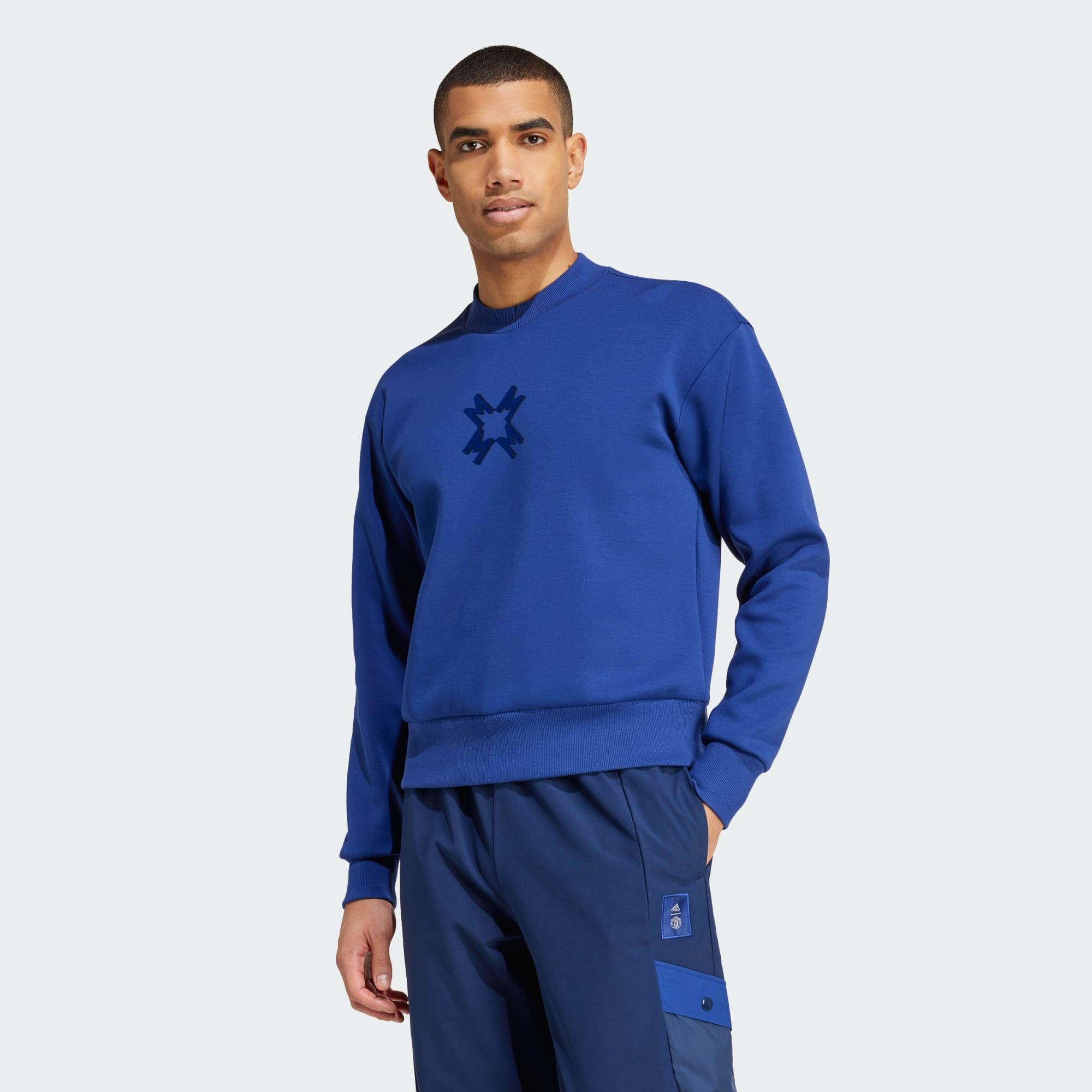 ADIDAS Mikina Manchester United Seasonal Doubleknit Crew