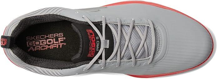 Calçados esportivos Skechers Pro 5 Hyper para homens cinza/vermelho 3/6