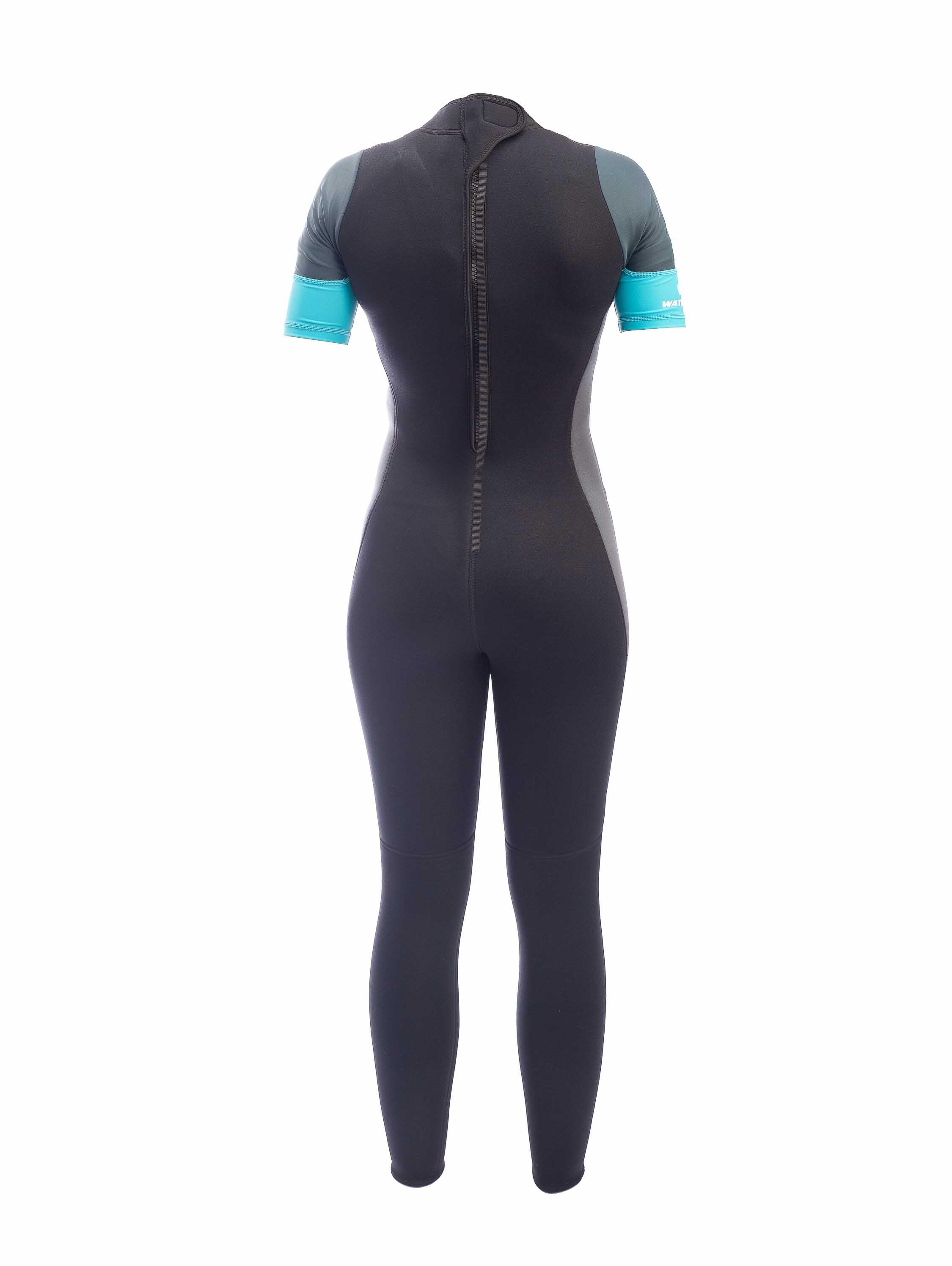 Damski wetsuit sup surf Watrflag Sydney czarny-turkus 3/6
