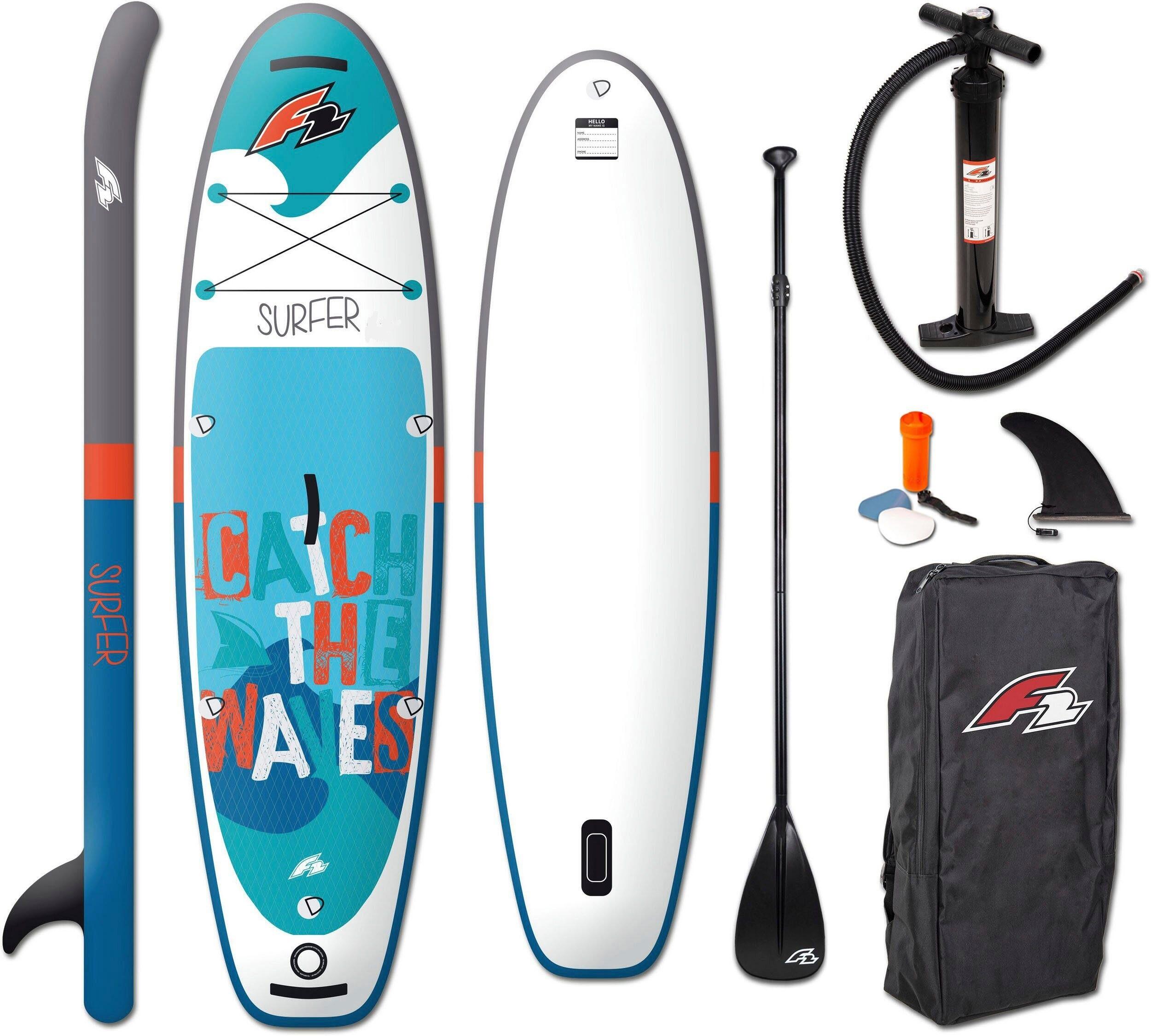 F2 Marken Stand Up Paddling Board Surfer-Kid SUP 280cm Blau/Weiß – Leichte Fehler