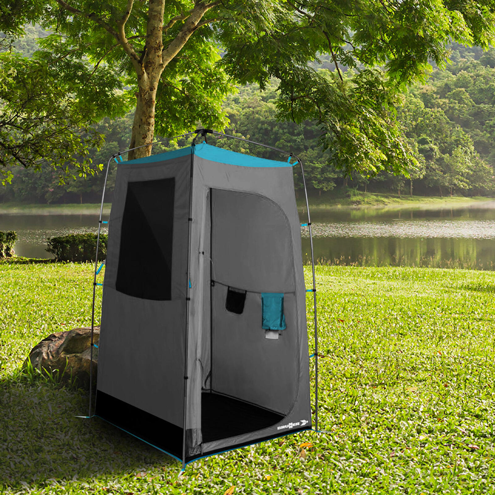 BRUNNER Tenda da doccia Sanity Campeggio con cucina e deposito spogliatoio 2 m