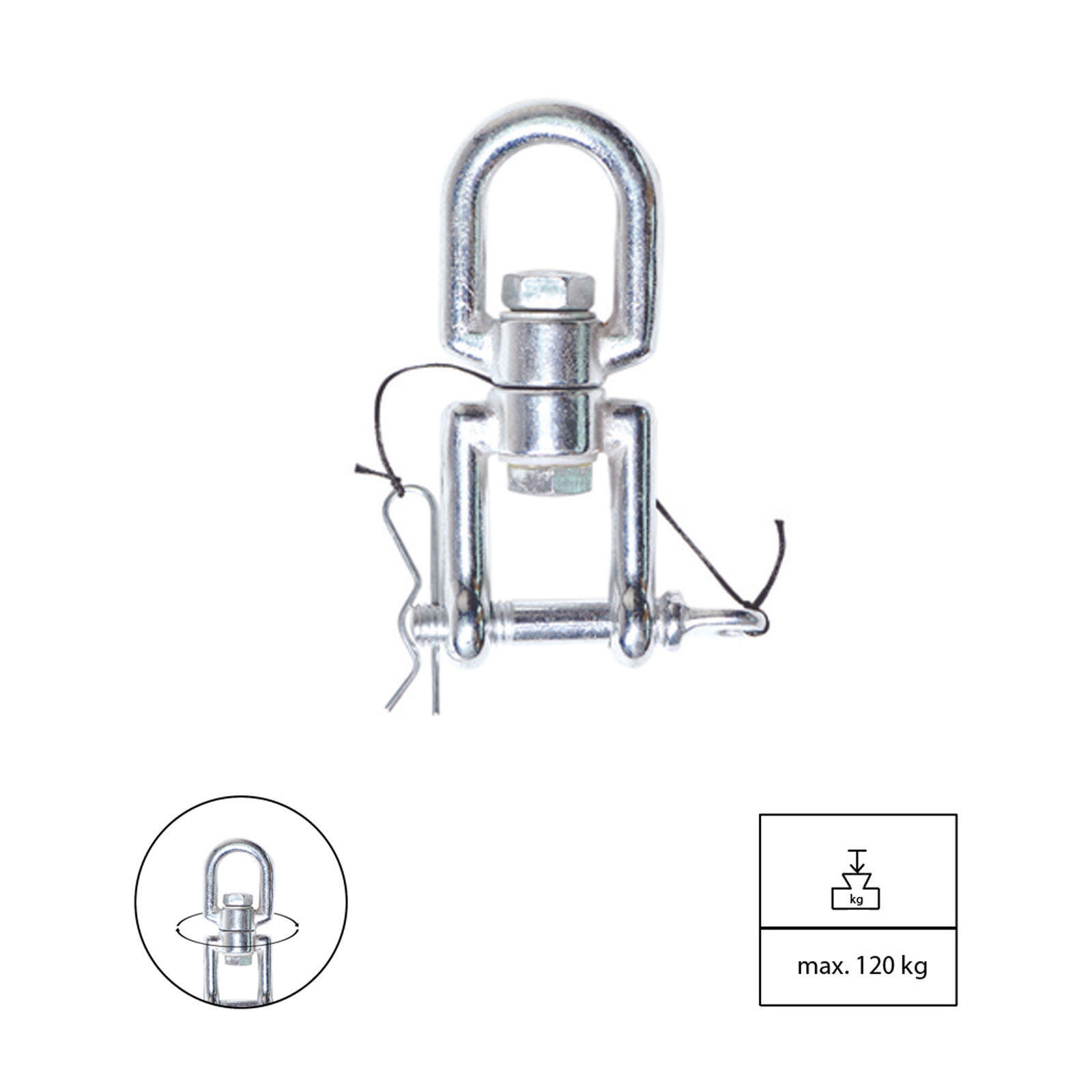Swivel Fixation pour hamacs Suspension au plafond Émerillon 2/2