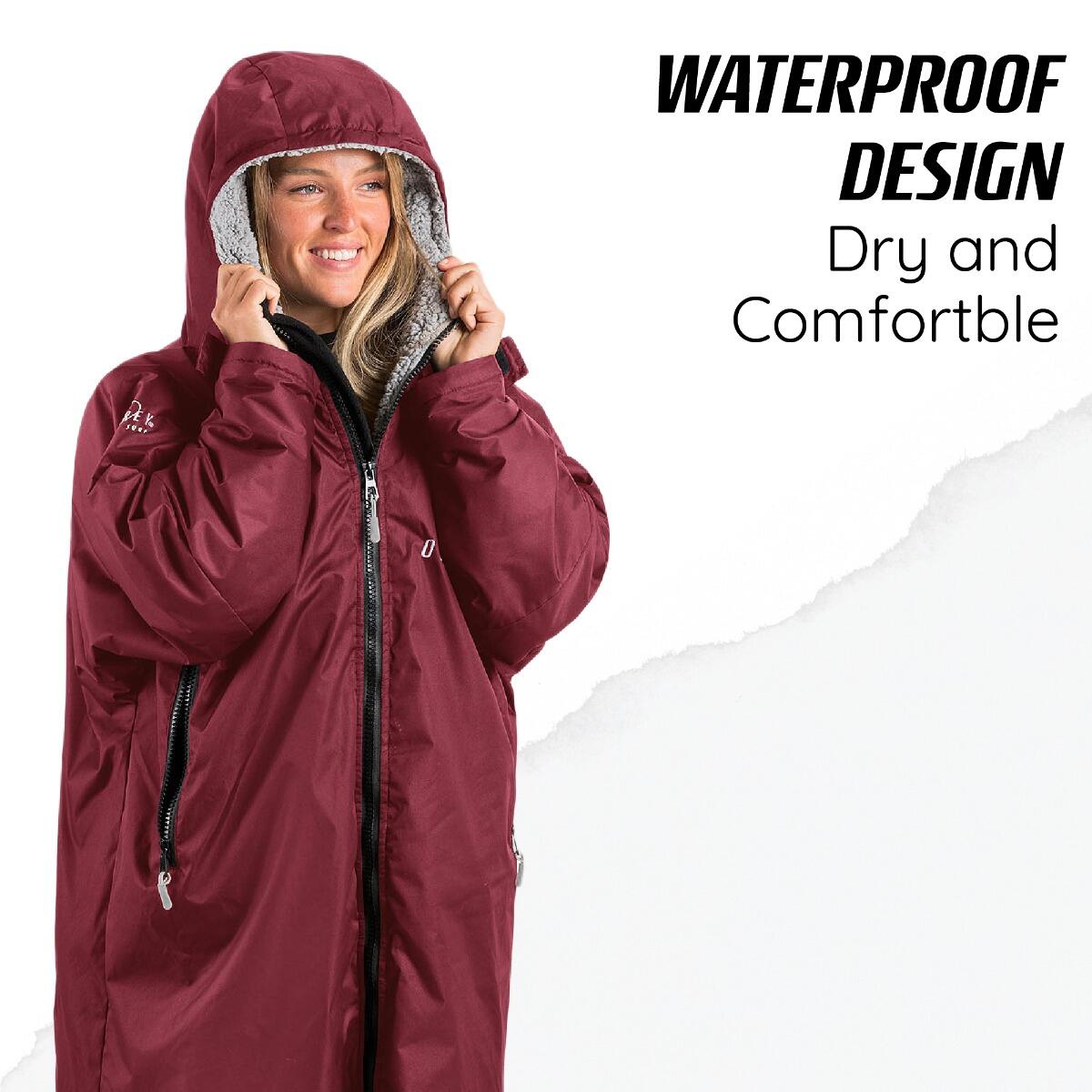 Osprey Adult Changing Robe, Waterproof Changing Robe Maroon 4/6
