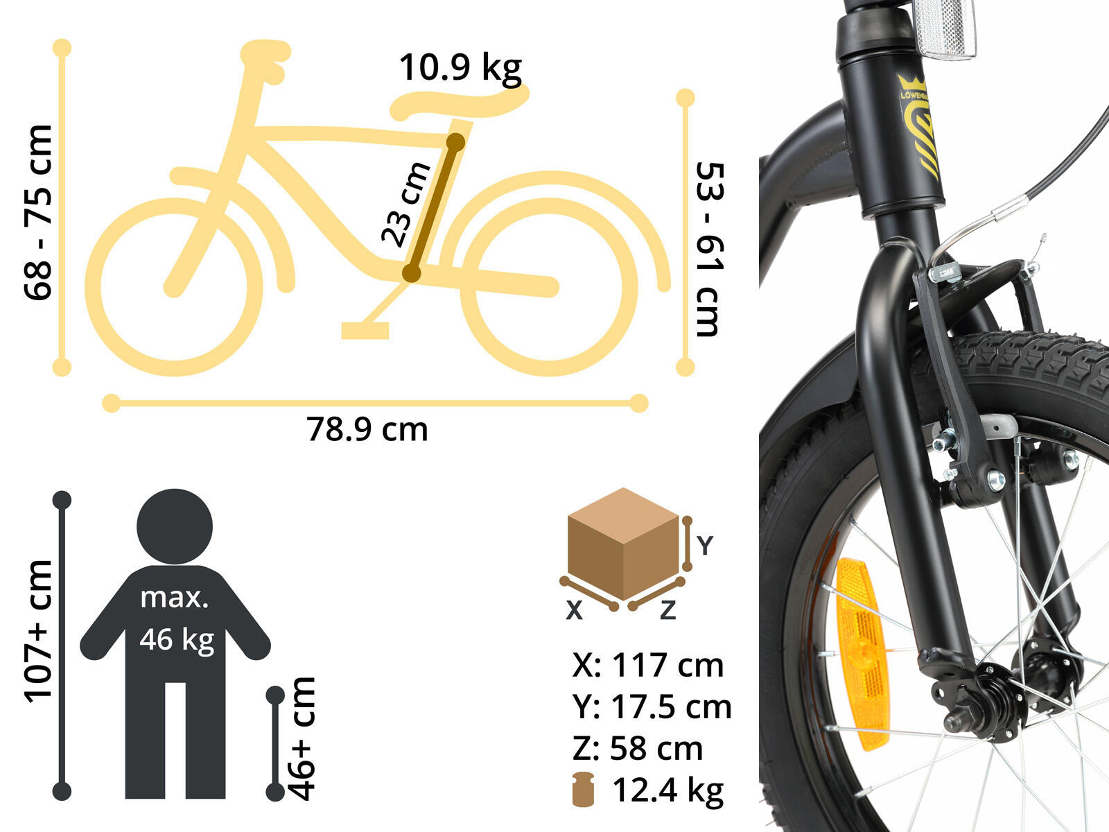 Bicicleta infantil de 16 pulgadas a partir de 4 - 6 años, Sport 5/5