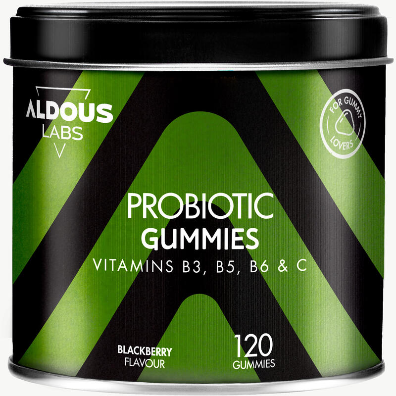 Probióticos + Vitaminas en gominolas Aldous Labs  120 gummies sabor a mora