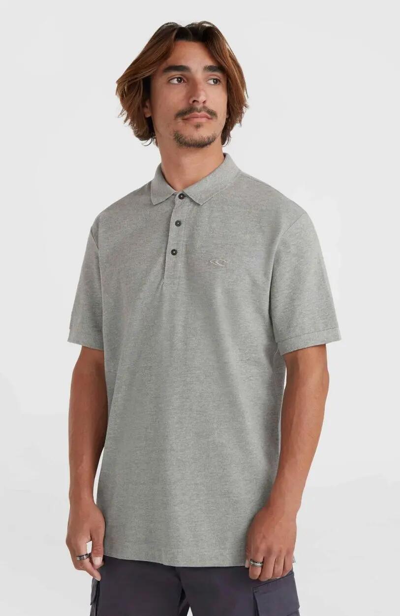 Heren - Sportswear - Polo - Regular fit, korte mouwen, Small Logo - Zilver 3/5