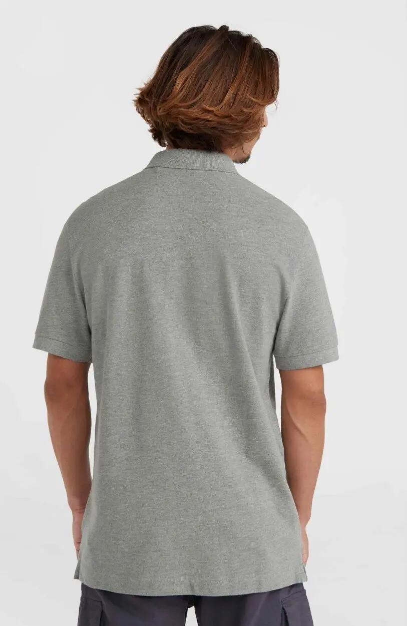 Heren - Sportswear - Polo - Regular fit, korte mouwen, Small Logo - Zilver 5/5