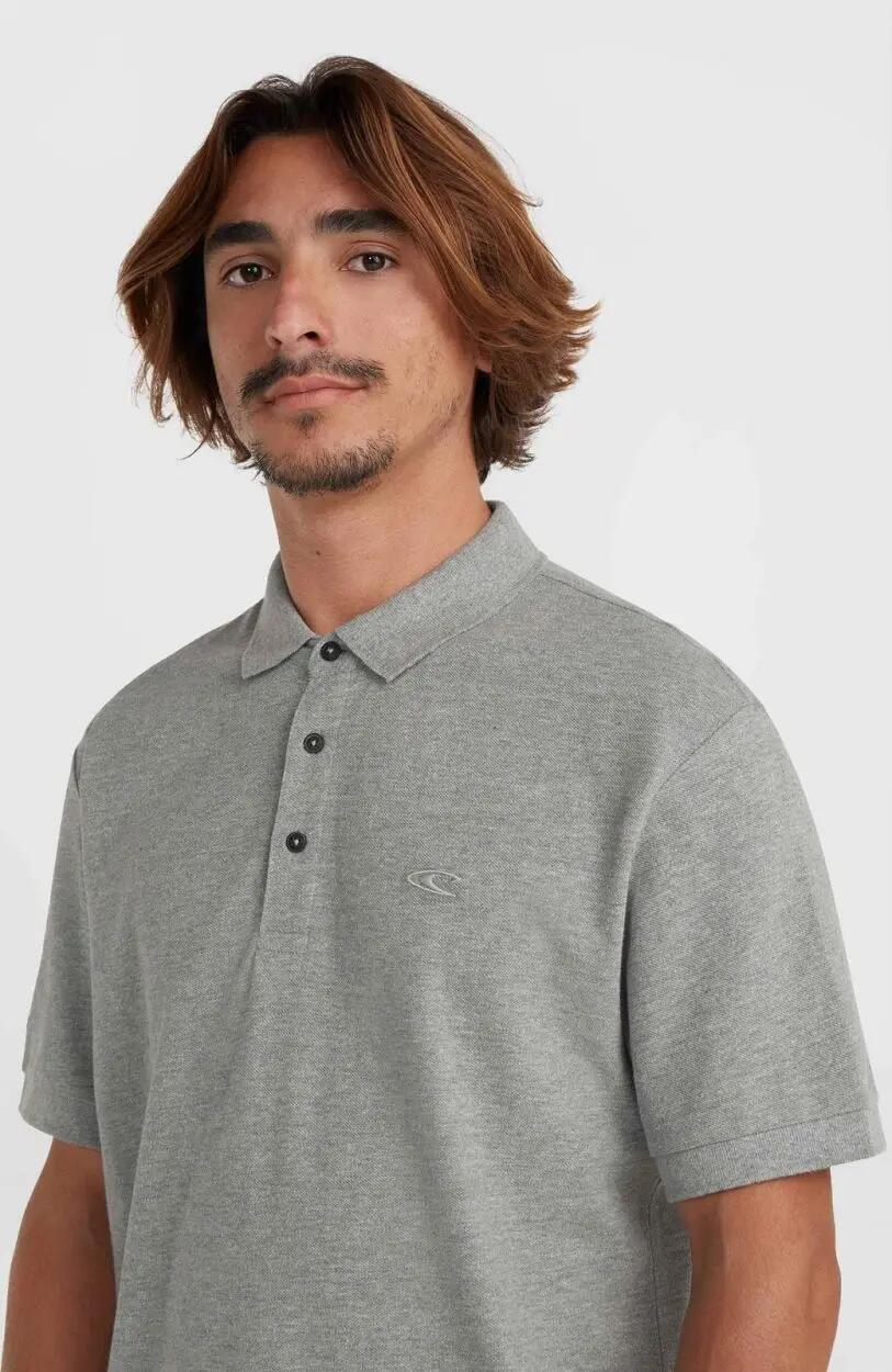 Heren - Sportswear - Polo - Regular fit, korte mouwen, Small Logo - Zilver 4/5