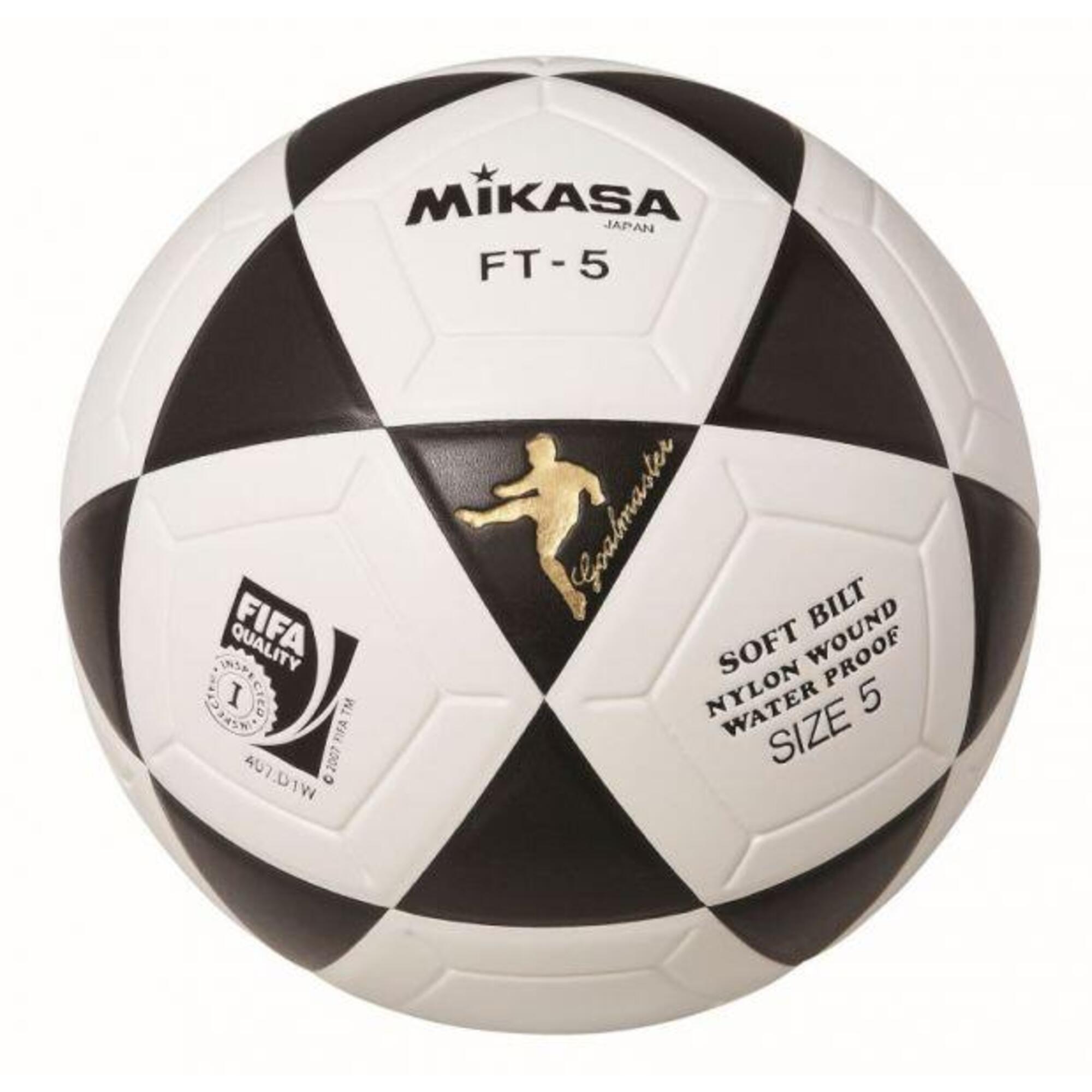Mikasa - Ballon Foot Volley Ft-5 - Ballon De Foot - Blanc|noir - 5 - Decathlon