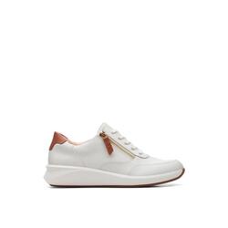 Zapatillas Caminar Mujer CLARKS Un Rio Zip Blanco