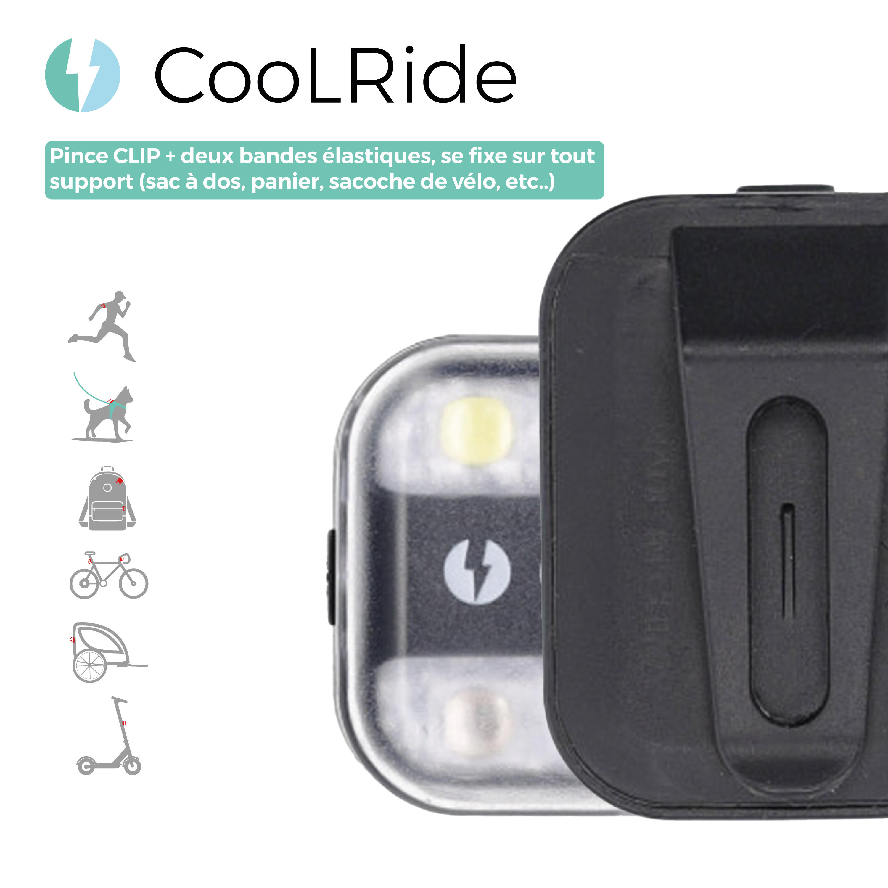 usb-fahrradbeleuchtung rückwärts clip an sattelstütze P2R Coolride Usb 6/7