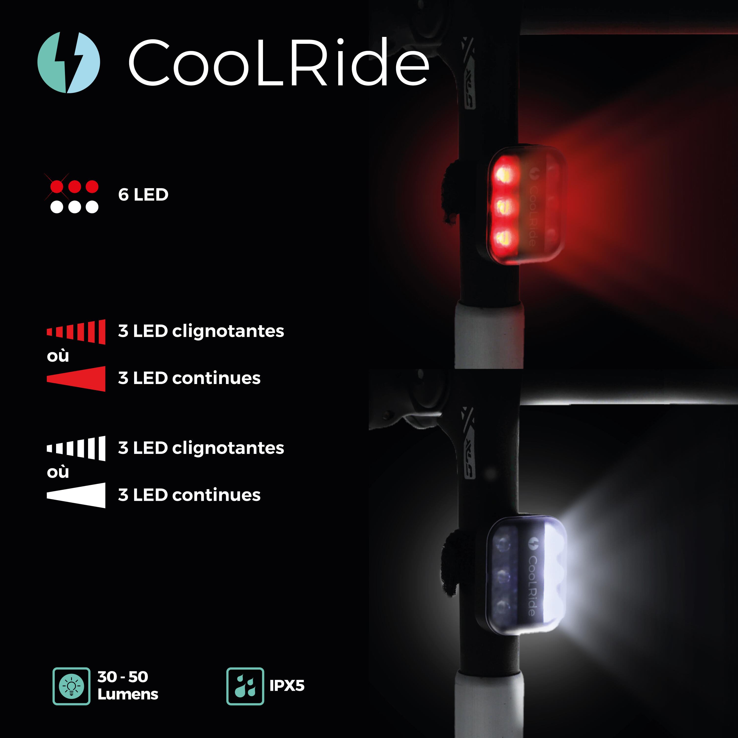 usb-fahrradbeleuchtung rückwärts clip an sattelstütze P2R Coolride Usb 7/7