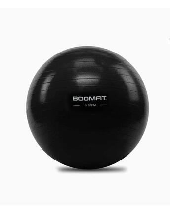 Gymnastik-Pilates-Ball Schwarz 65cm - BOOMFIT