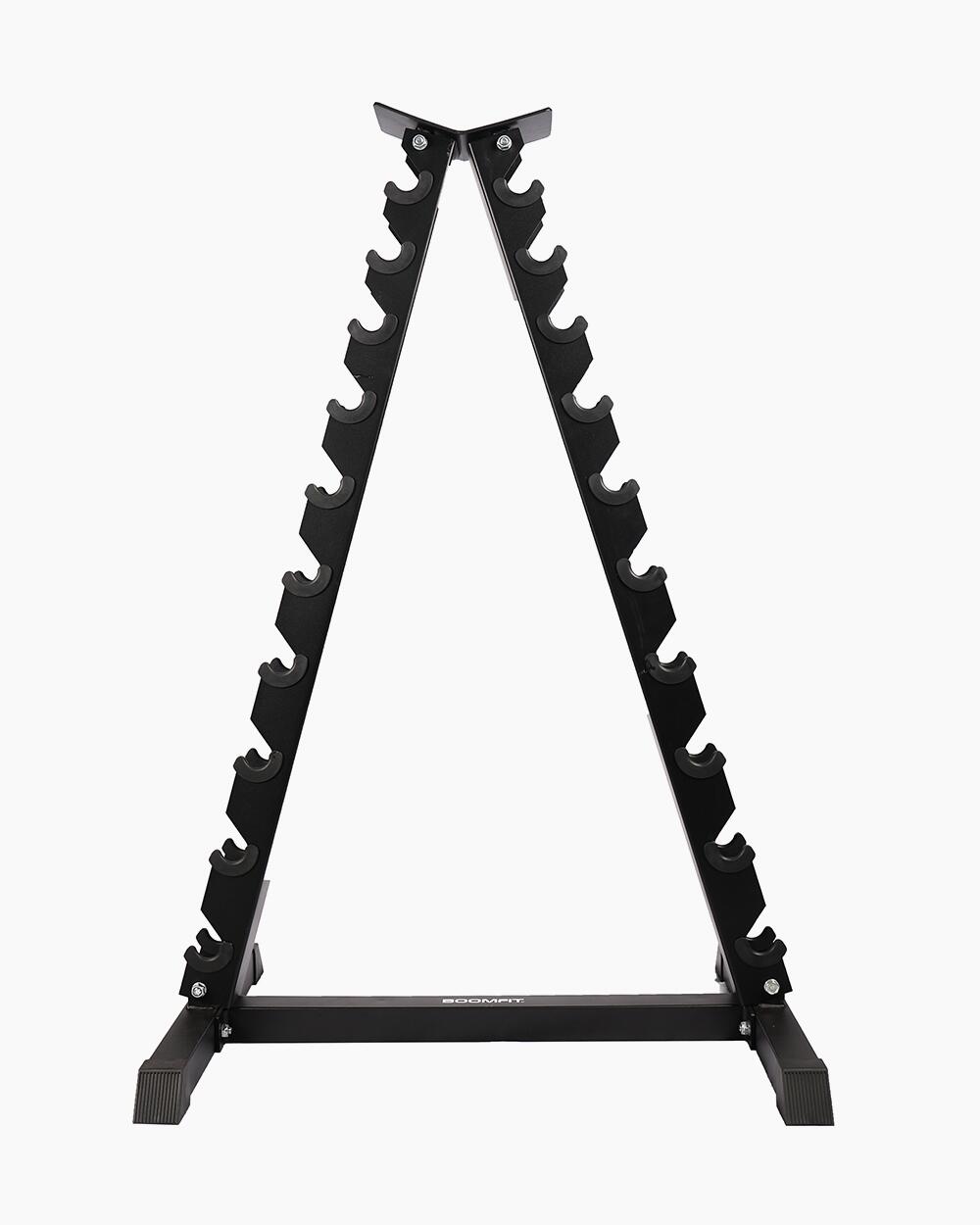 Suporte halteres em pirâmide preto - boomfit