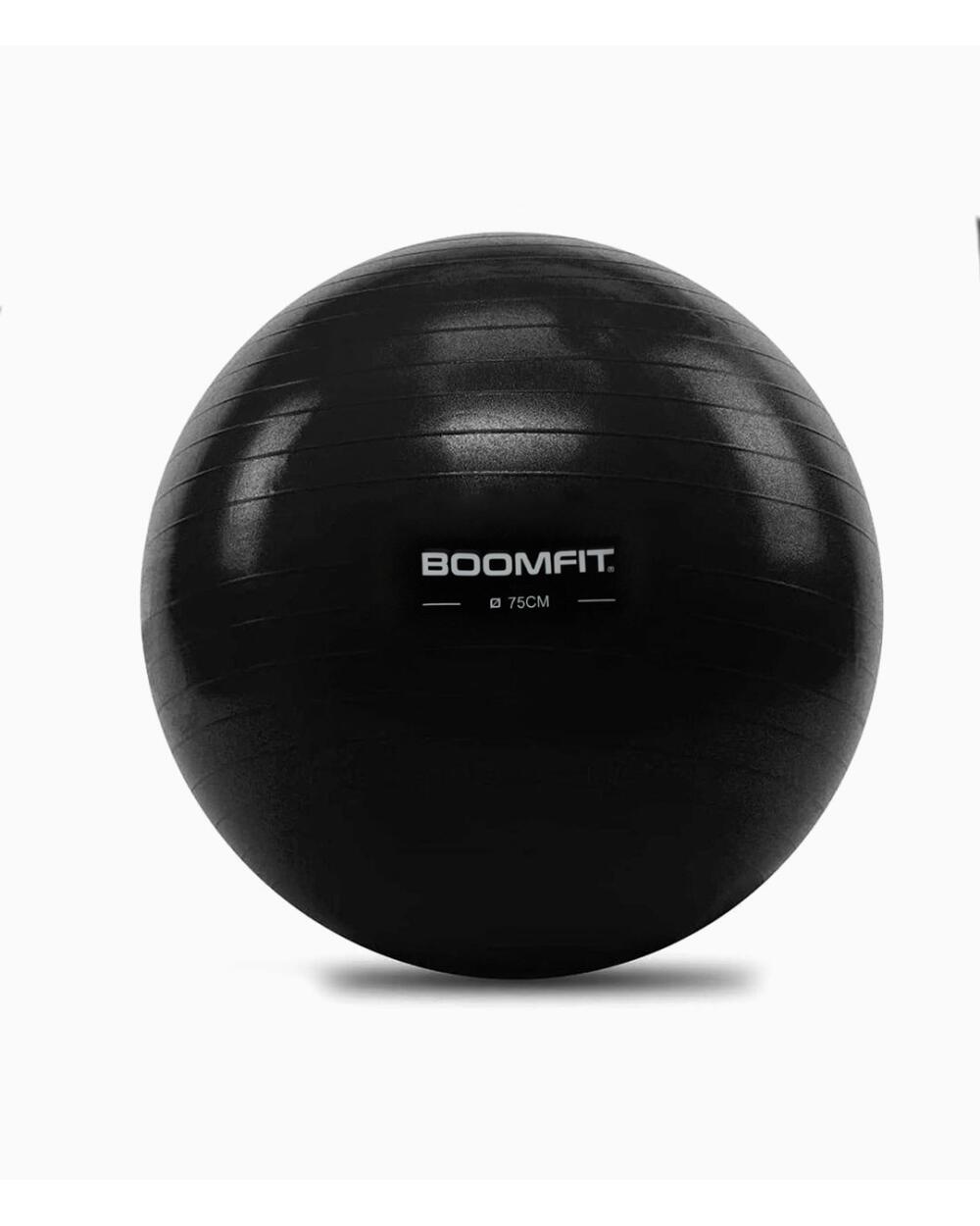 BOOMFIT Bola de Pilates Preta 75cm - BOOMFIT