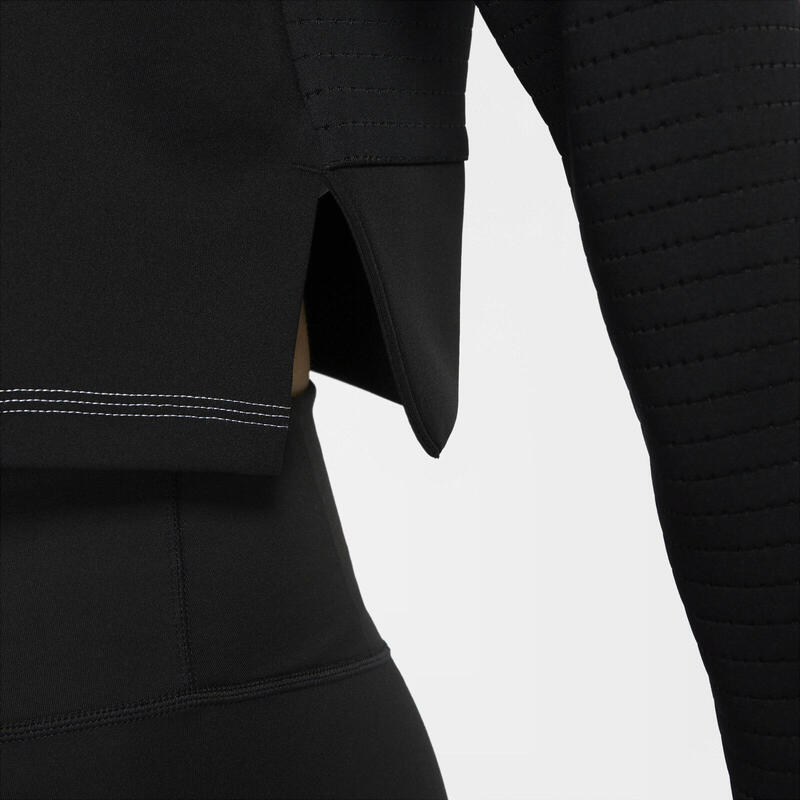 Bluza femei Nike Pro Luxe Crew, Negru