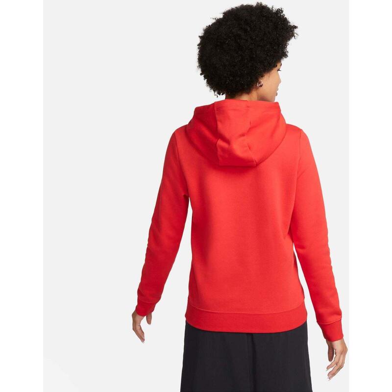 Pulóver Nike Sportswear Club Fleece, Piros, Nők