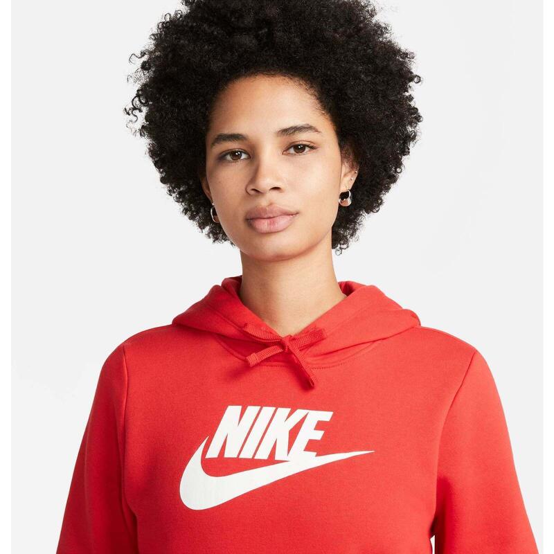 Pulóver Nike Sportswear Club Fleece, Piros, Nők