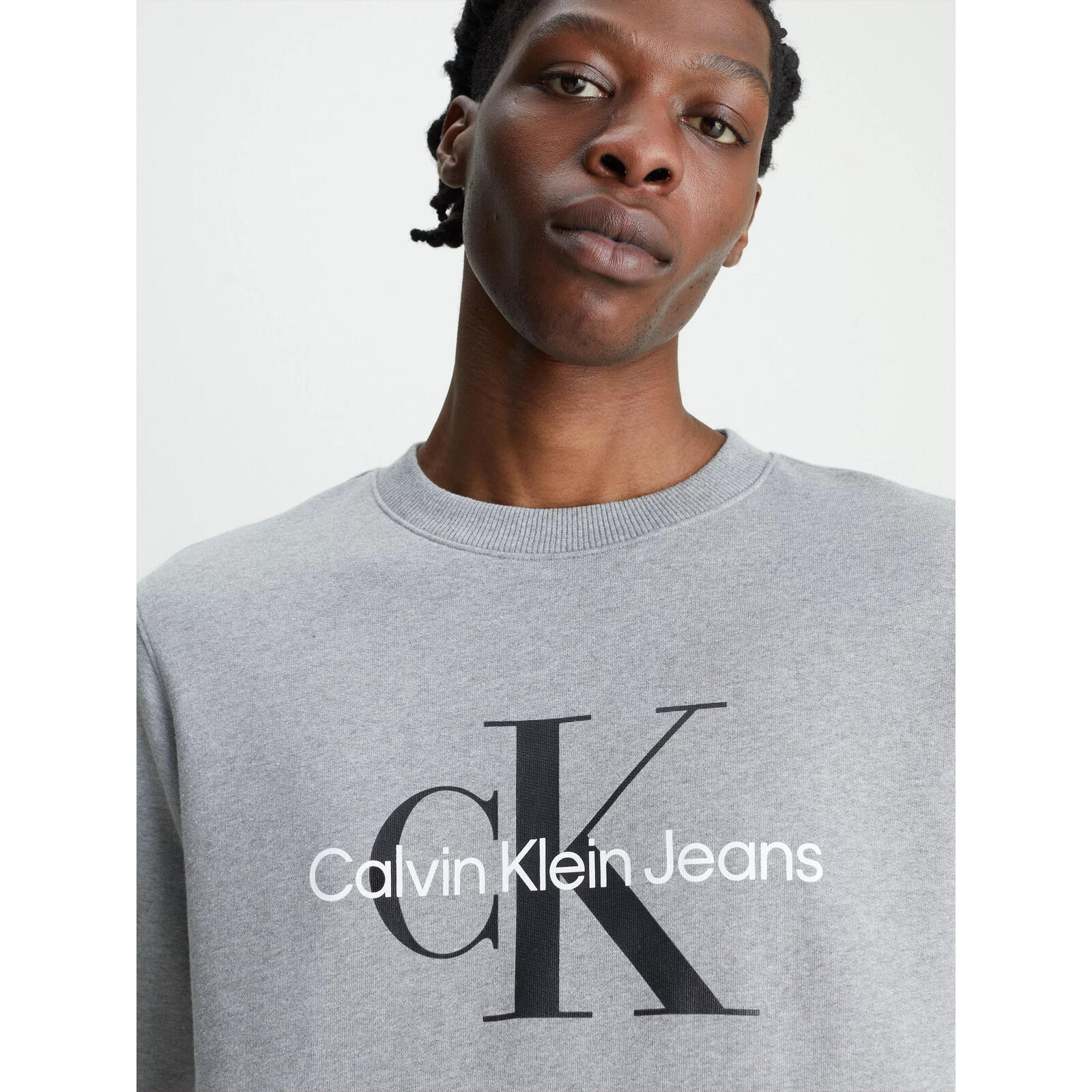 Sudadera Calvin Klein Core Monogram, Gris, Hombre CALVIN KLEIN