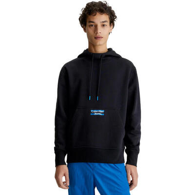 Haube Calvin Klein Logo Hoodie. Schwarz. Herren