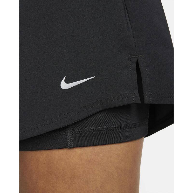 Pantaloni scurti femei Nike Dri-FIT One High Rise 2in1, Negru