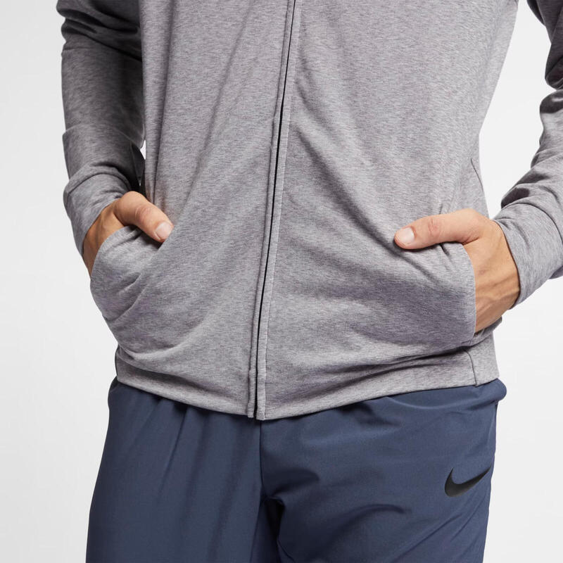 Hanorac barbati Nike Full-Zip Yoga, Gri