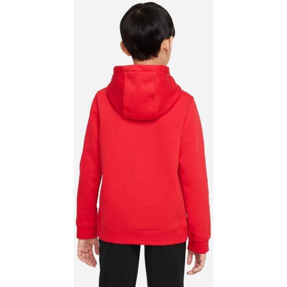 Felpa con cappuccio junior ( fleece) nike rosso 2/7